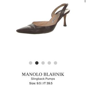 MANOLO BLAHNIK Slingback Pumps 9.5
